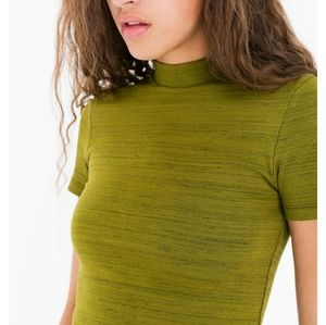 AA Ponte Mock Neck Short Sleeve Top